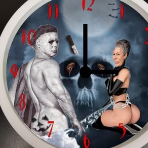 Micheal myers halloween clock